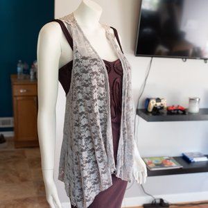 Women's Vintage Lace Vest Size Small